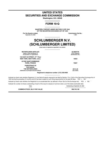 Thumbnail SLB (Schlumberger) 10-Q Quarterly Report FY 