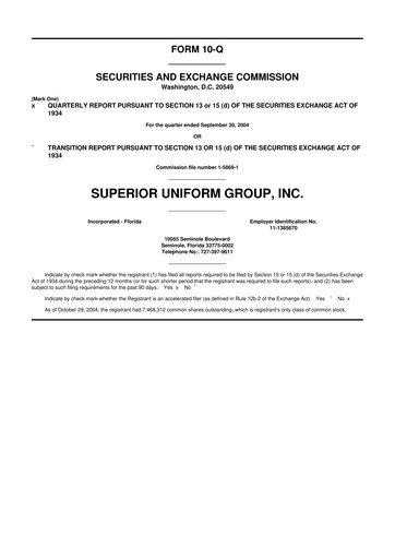 Thumbnail Superior Group of Companies 10-Q Quarterly Report FY 
