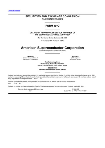 Thumbnail American Superconductor Corporation 10-Q Quarterly Report FY 