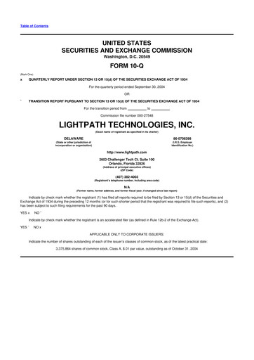 Thumbnail LightPath Technologies 10-Q Quarterly Report FY 