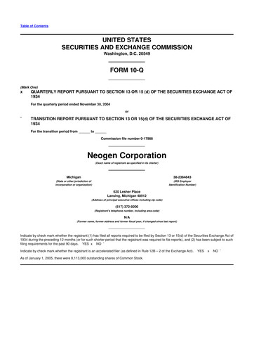 Thumbnail Neogen 10-Q Quarterly Report FY 
