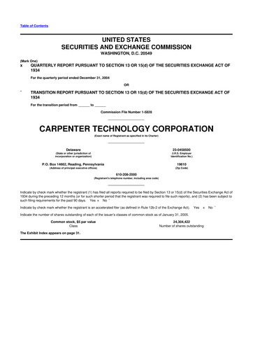 Thumbnail Carpenter Technology 10-Q Quarterly Report FY 