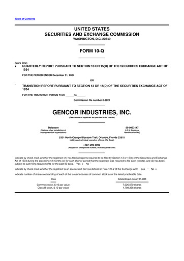 Thumbnail Gencor Industries
 10-Q Quarterly Report FY 