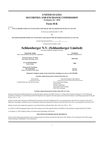 Thumbnail SLB (Schlumberger) 10-K Annual Report 