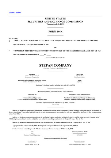 Thumbnail Stepan Company
 10-K Annual Report 