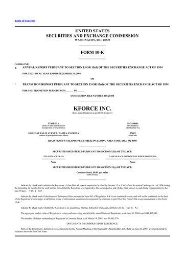 Thumbnail Kforce 10-K Annual Report 