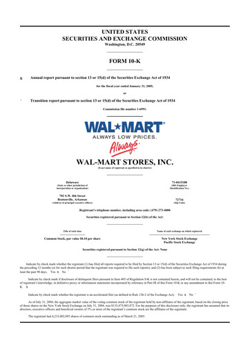 Thumbnail Walmart 10-K Annual Report 