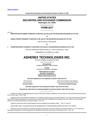 Thumbnail Fennec Pharmaceuticals 20-F Annual Report 
