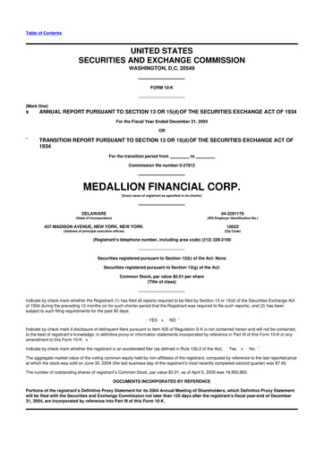 Thumbnail Medallion Financial Corp. 10-K Annual Report 