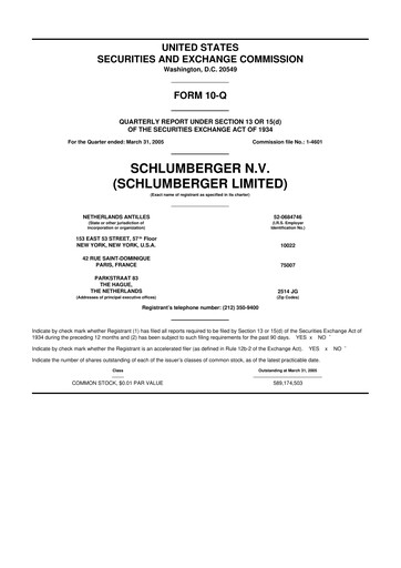 Thumbnail SLB (Schlumberger) 10-Q Quarterly Report FY 