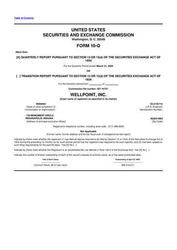 Vorschaubild Elevance Health 10-Q Quartalsbericht  