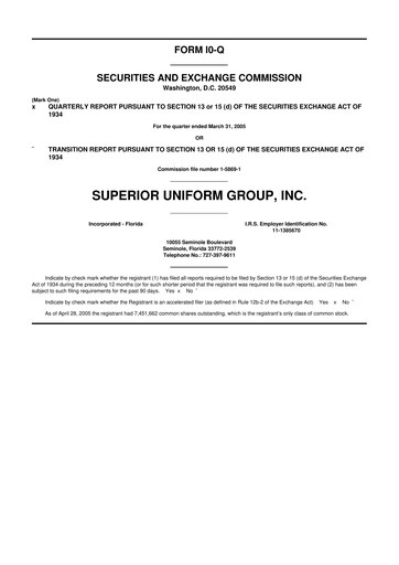 Thumbnail Superior Group of Companies 10-Q Quarterly Report FY 