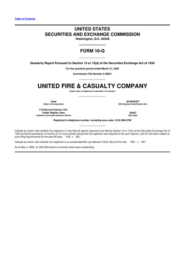 Thumbnail United Fire Group 10-Q Quarterly Report FY 