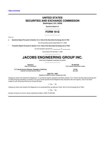Thumbnail Jacobs Engineering 10-Q Quarterly Report FY 