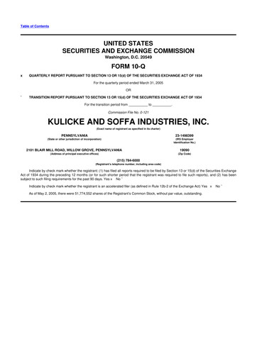 Thumbnail Kulicke and Soffa Industries 10-Q Quarterly Report FY 