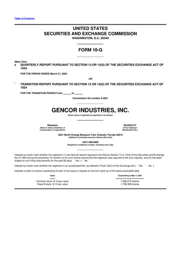 Thumbnail Gencor Industries
 10-Q Quarterly Report FY 