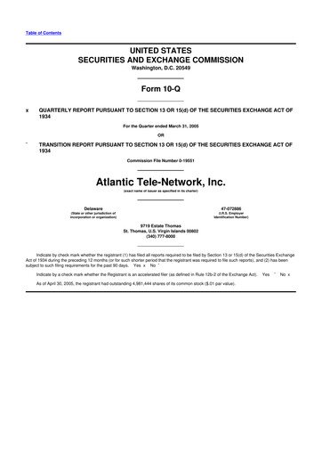Thumbnail ATN International 10-Q Quarterly Report FY 