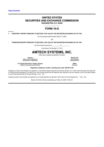 Vorschaubild Amtech Systems 10-Q Quartalsbericht  