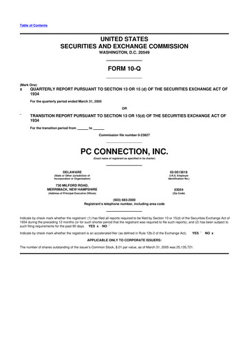 Thumbnail PC Connection
 10-Q Quarterly Report FY 