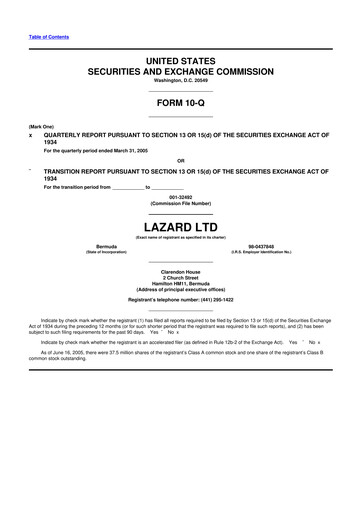 Thumbnail Lazard 10-Q Quarterly Report FY 