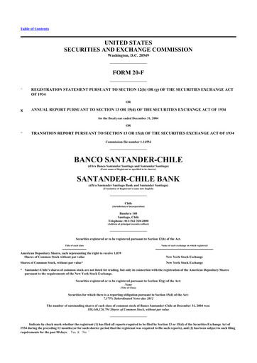 Thumbnail Banco Santander-Chile 20-F Annual Report 