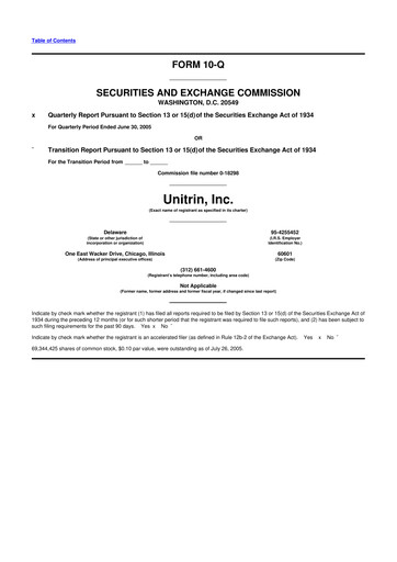 Thumbnail Kemper 10-Q Quarterly Report FY 