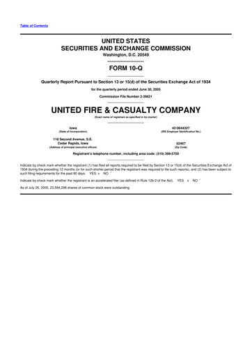 Thumbnail United Fire Group 10-Q Quarterly Report FY 