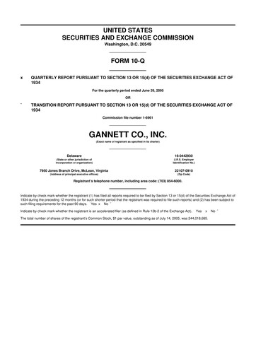 Thumbnail Tegna 10-Q Quarterly Report FY 
