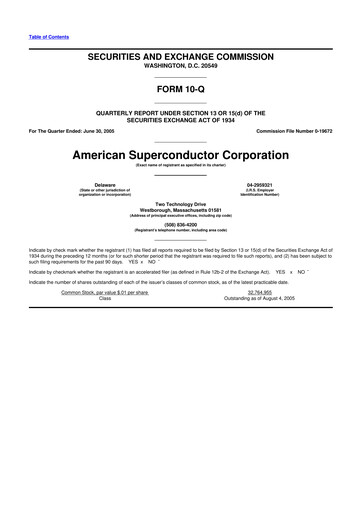 Thumbnail American Superconductor Corporation 10-Q Quarterly Report FY 