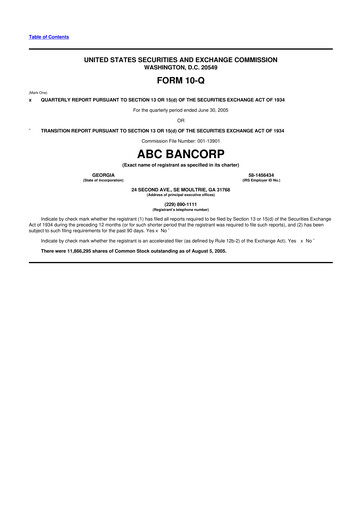 Miniature Ameris Bancorp
 10-Q Rapport trimestriel  
