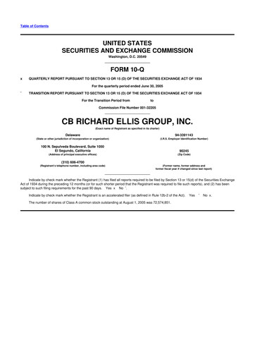 Thumbnail CBRE Group
 10-Q Quarterly Report FY 