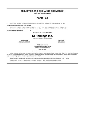 Vorschaubild Koppers Holdings 10-Q Quartalsbericht  