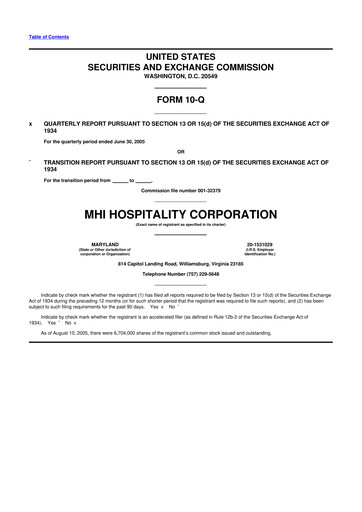 Miniature Sotherly Hotels 10-Q Rapport trimestriel  