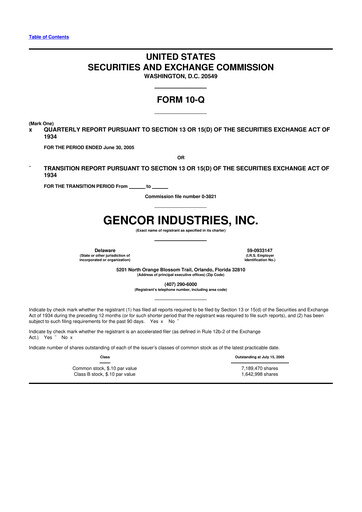 Thumbnail Gencor Industries
 10-Q Quarterly Report FY 