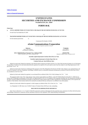 Thumbnail eGain 10-K Annual Report 