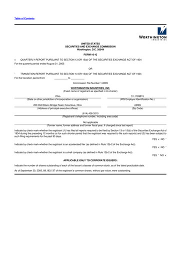 Miniature Worthington Enterprises 10-Q Rapport trimestriel  