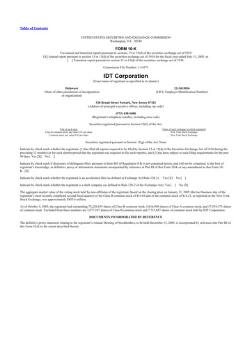 Thumbnail IDT Corporation
 10-K Annual Report 