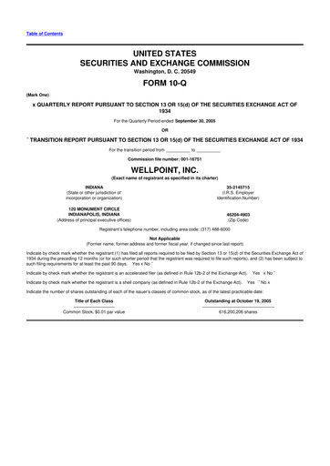 Vorschaubild Elevance Health 10-Q Quartalsbericht  