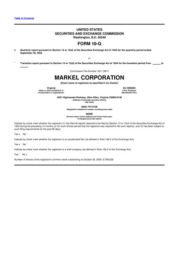 Thumbnail Markel Group 10-Q Quarterly Report FY 