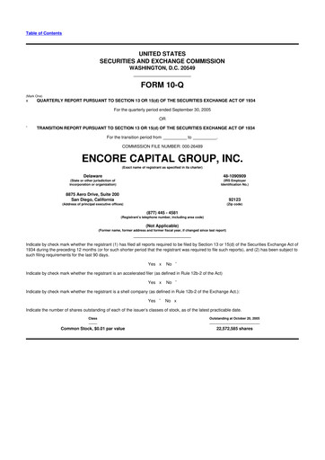 Thumbnail Encore Capital Group 10-Q Quarterly Report FY 