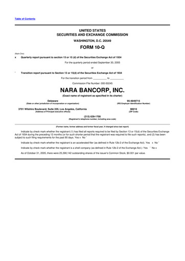 Thumbnail Hope Bancorp 10-Q Quarterly Report FY 