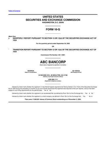Miniature Ameris Bancorp
 10-Q Rapport trimestriel  