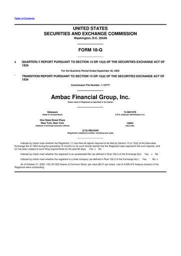Vorschaubild Octave Specialty Group 10-Q Quartalsbericht  