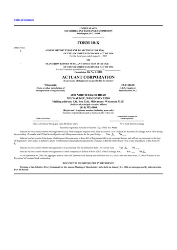 Thumbnail Enerpac Tool Group
 10-K Annual Report 