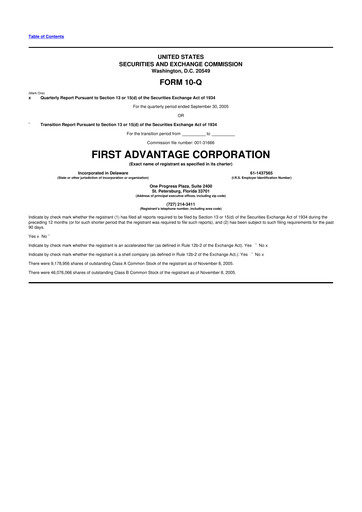 Thumbnail First Advantage 10-Q Quarterly Report FY 