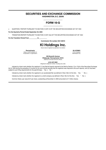 Vorschaubild Koppers Holdings 10-Q Quartalsbericht  