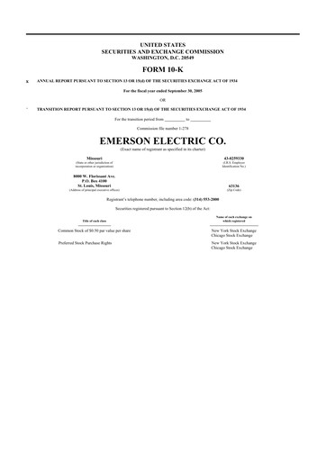 Thumbnail Emerson 10-K Annual Report 