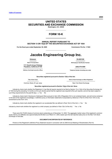 Thumbnail Jacobs Engineering 10-K Annual Report 