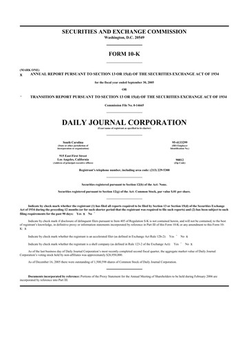 Thumbnail Daily Journal 10-K Annual Report 