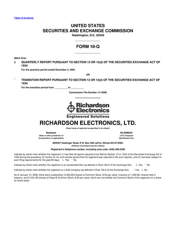 Thumbnail Richardson Electronics 10-Q Quarterly Report FY 